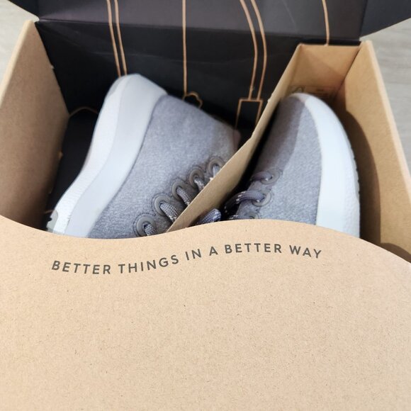 Allbirds Wool Runner-up Mizzle Medium Grey Light Grey New In Box Women's Size 6 - Picture 11 of 15